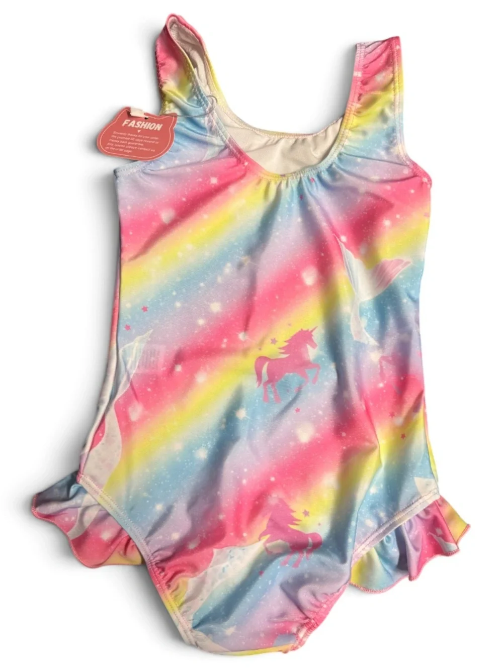 NWT Girls Unicorn Mermaid Swimsuit 4T/5T Rainbow One Piece Swim